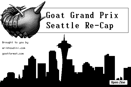 Goat Frand Prix Seattle Recap ezine featuring Janjo Zone